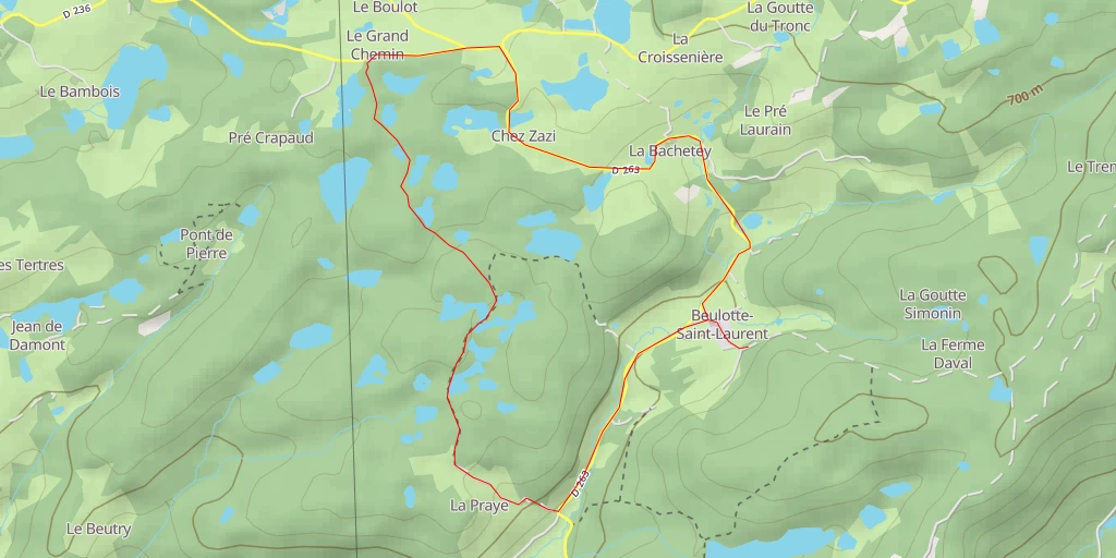 Map of the trail for D 263 - D 263