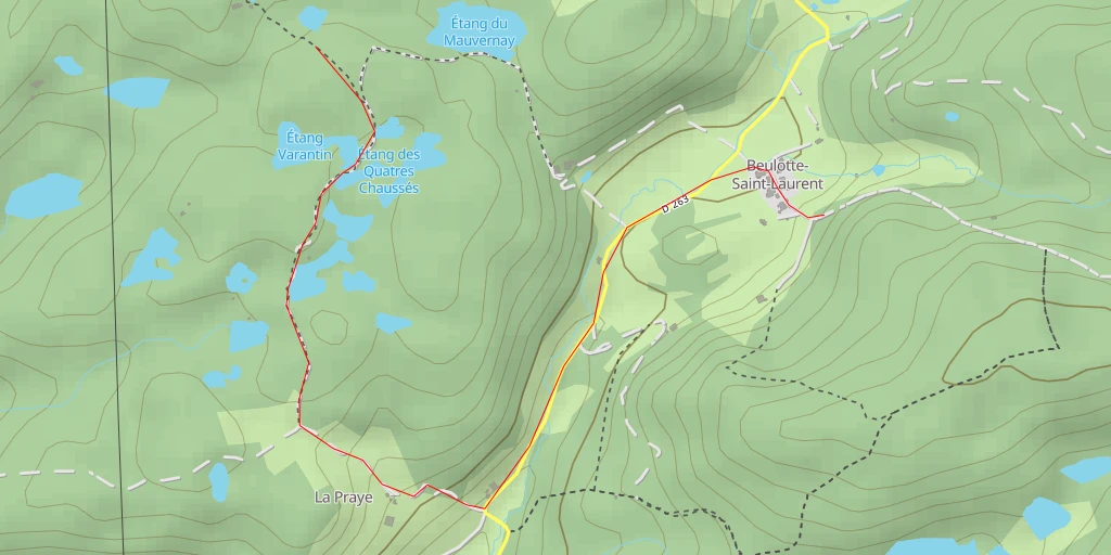 Map of the trail for D 263 - D 263