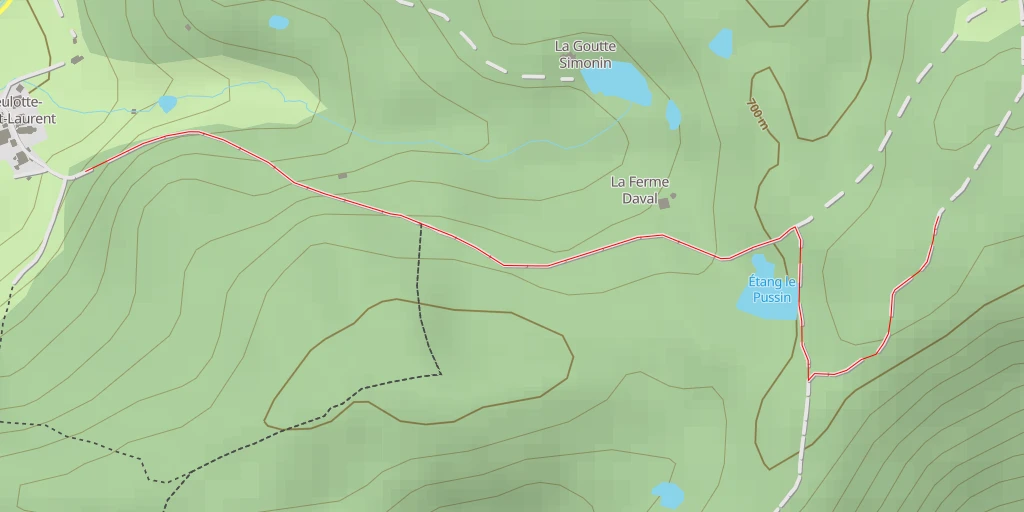 Map of the trail for Au Trembloi - Le Droit du Moisaubeau - Servance-Miellin