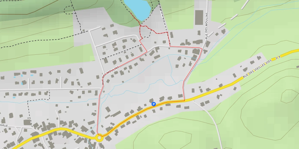 Map of the trail for Rue de l'Étang - Rue de l'Étang