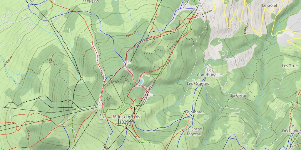 Map of the trail for Charlotte Bike Park