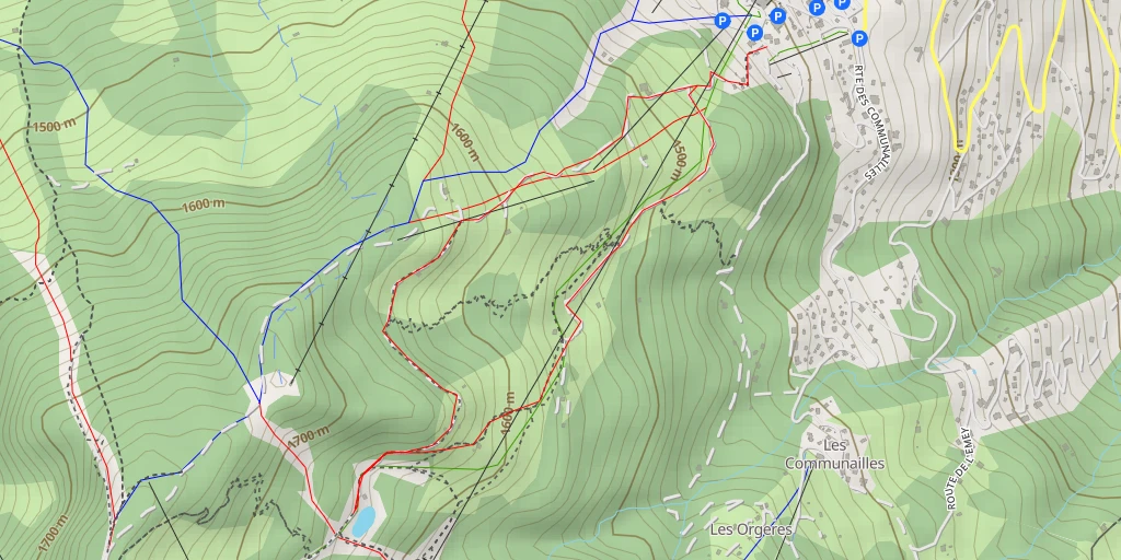 Map of the trail for Piste VTT