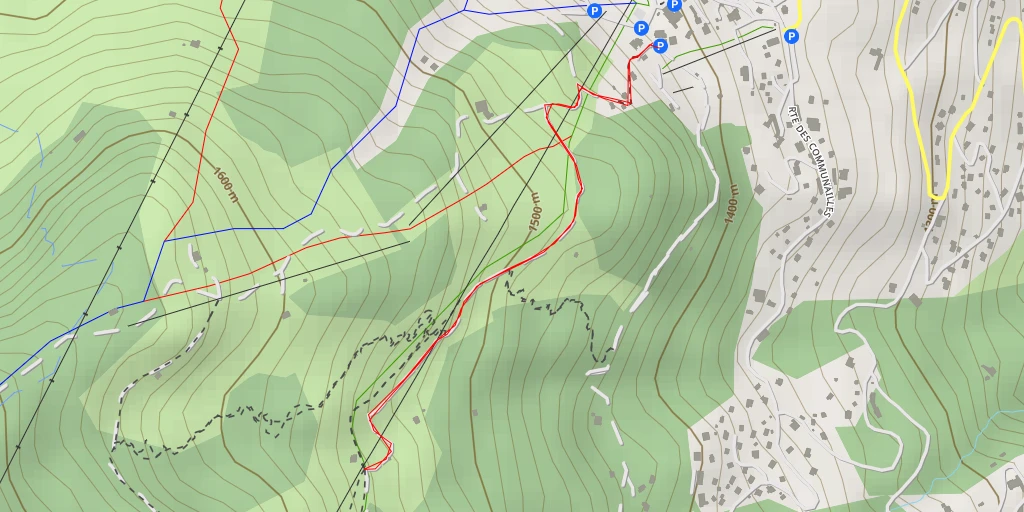 Map of the trail for Crêt Mortet