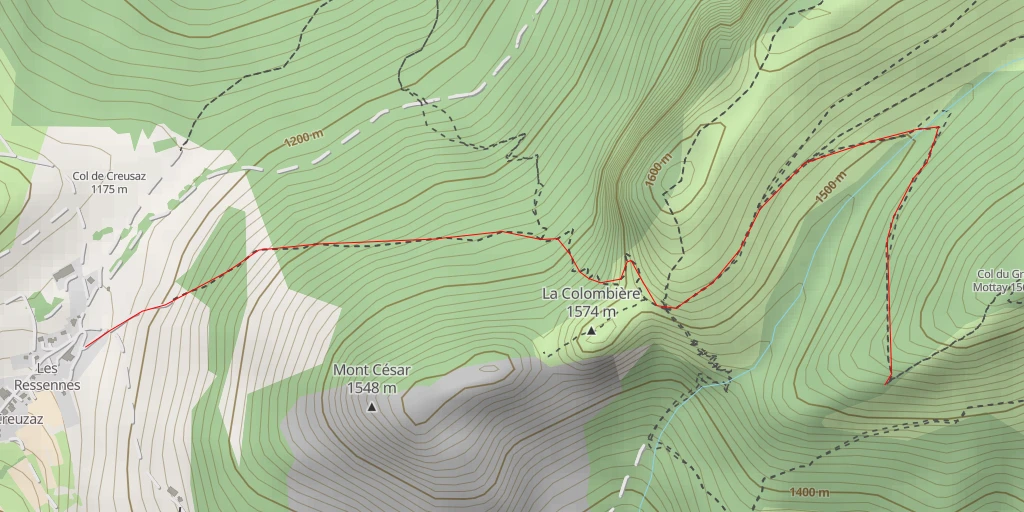 Map of the trail for Échelle