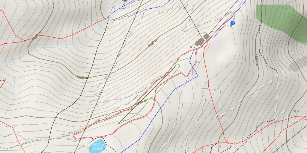 Map of the trail for Lac de Roselette