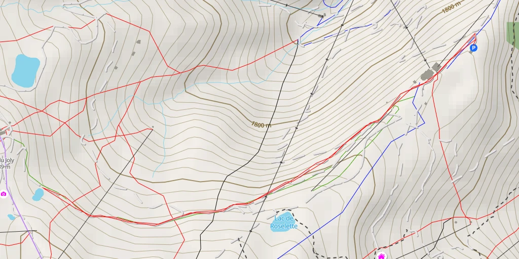 Map of the trail for Plans - Route du Col de Joly