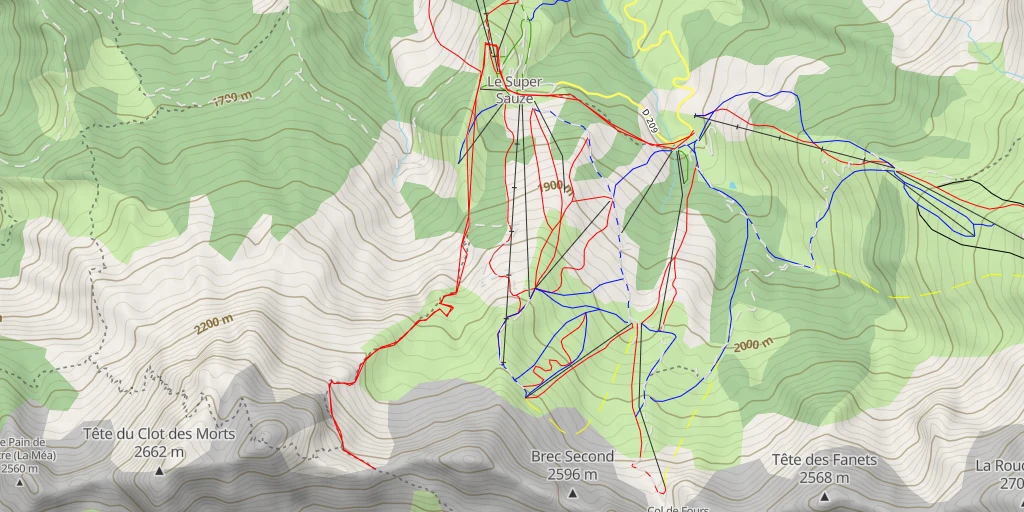 Map of the trail for Col du Gyp