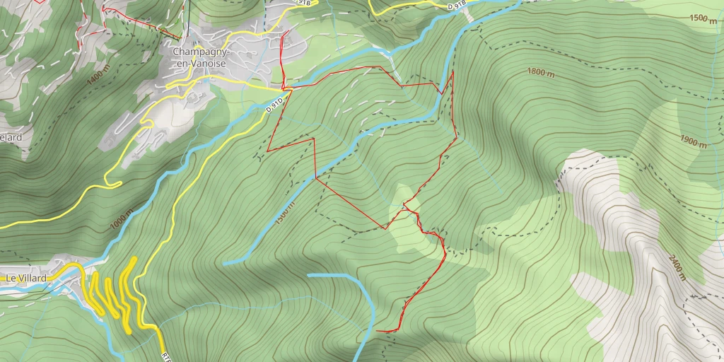 Map of the trail for Tour du Merle