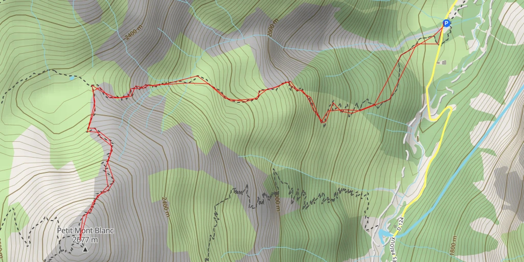 Map of the trail for Petit Mont Blanc