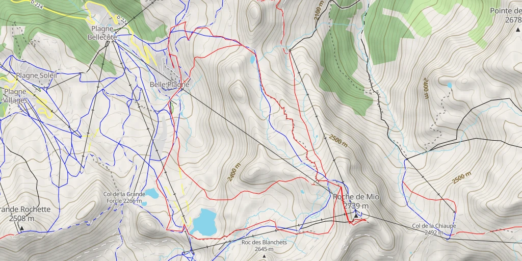 Map of the trail for Table d'orientation