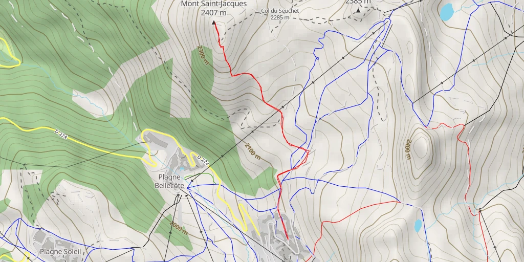 Map of the trail for Table d'orientation