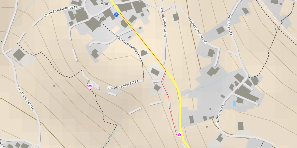 Map of the trail for AI - Chemin des Treize-Vents - Bourg-en-Lavaux