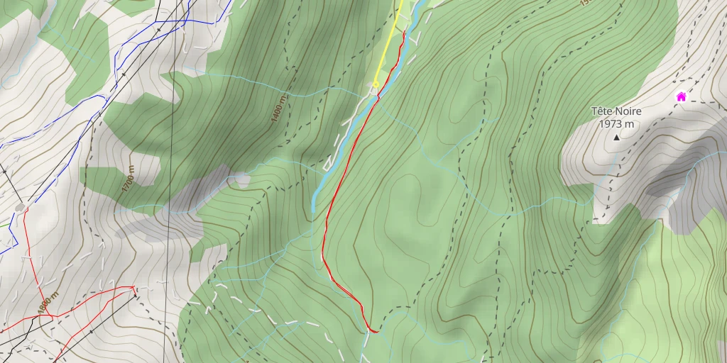 Map of the trail for Pont Romain