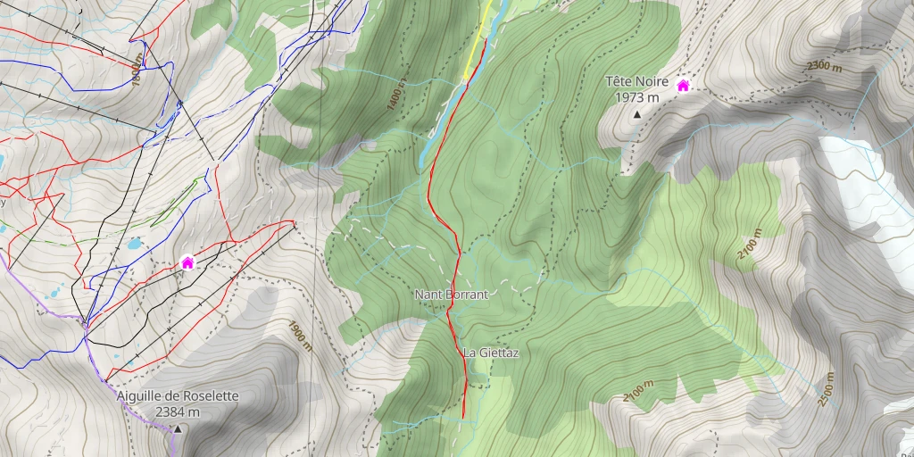 Map of the trail for Pont de la Rollaz