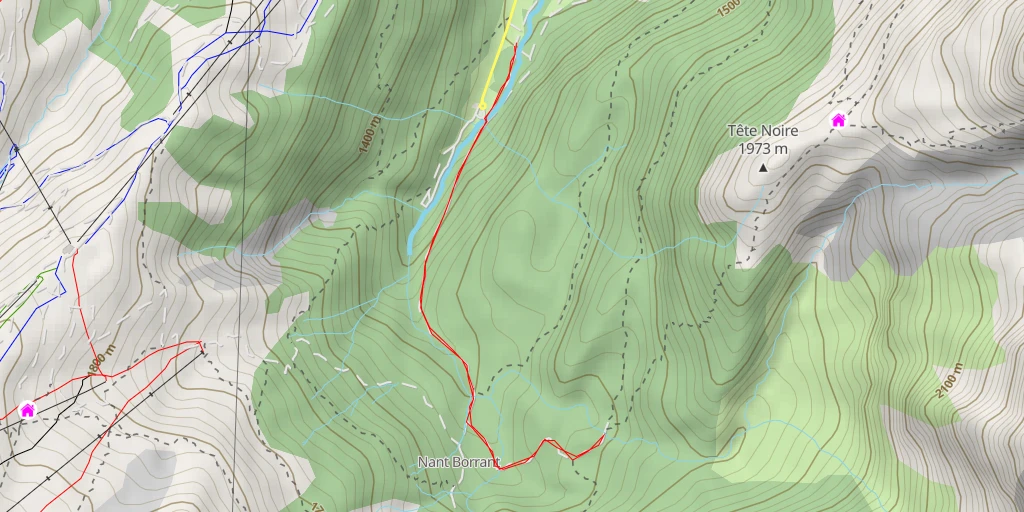 Carte de l'itinéraire :  Cascade de Combe Noire