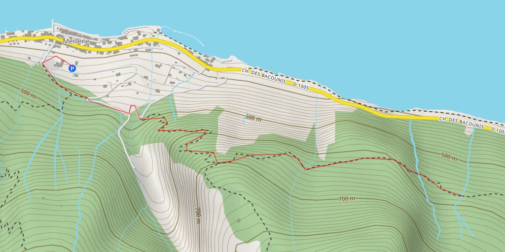 Map of the trail for D 1005 - D 1005