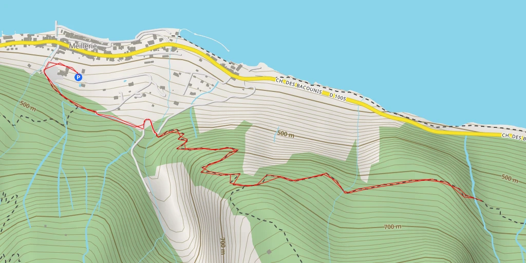 Map of the trail for D 1005 - D 1005