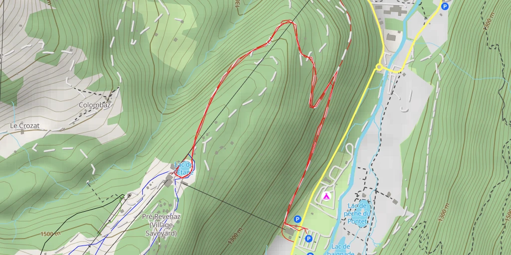 Map of the trail for Lac de l'Étape