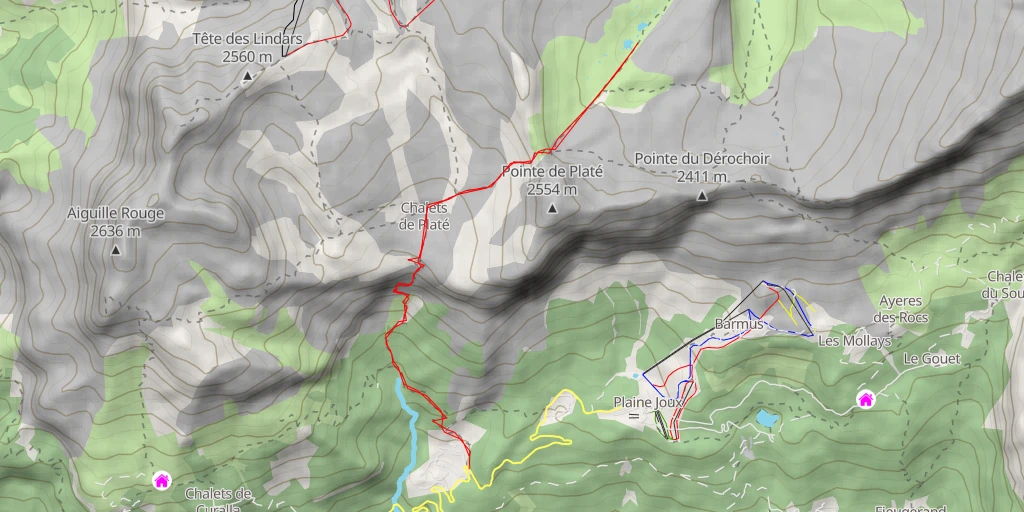 Map of the trail for Les Laouchets