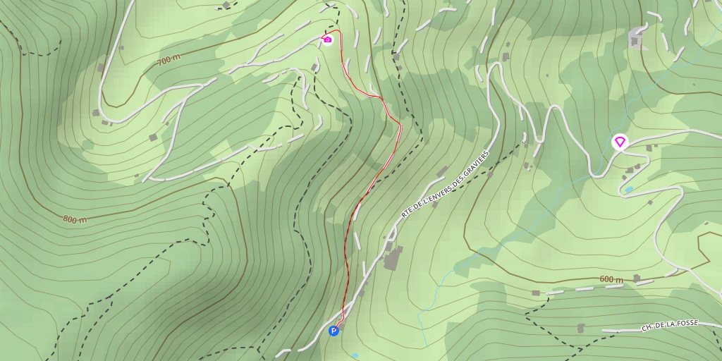 Map of the trail for Table d'orientation des Graviers