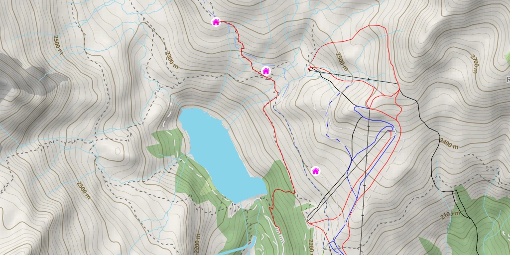 Map of the trail for Refuge de la Dent Parrachée