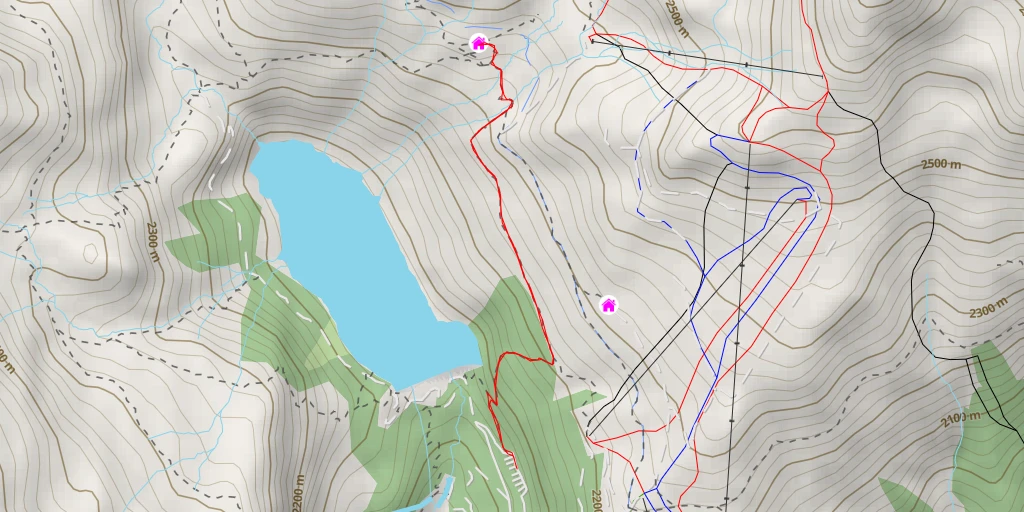 Map of the trail for Refuge de la Fournache