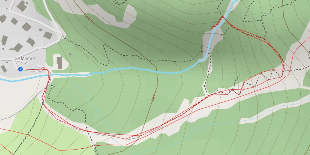 Map of the trail for Cascade de la Fraîche