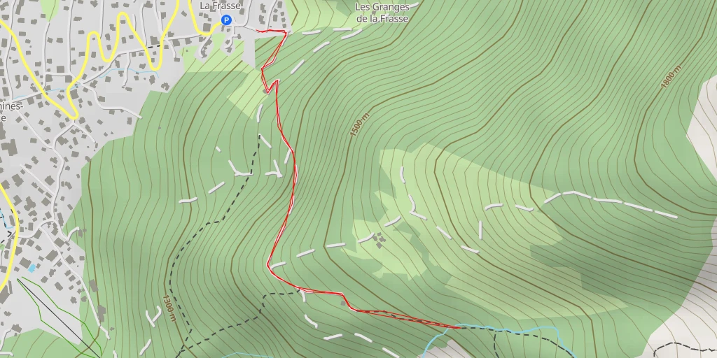 Carte de l'itinéraire :  73 - Chemin du Cugnon à Trélatête