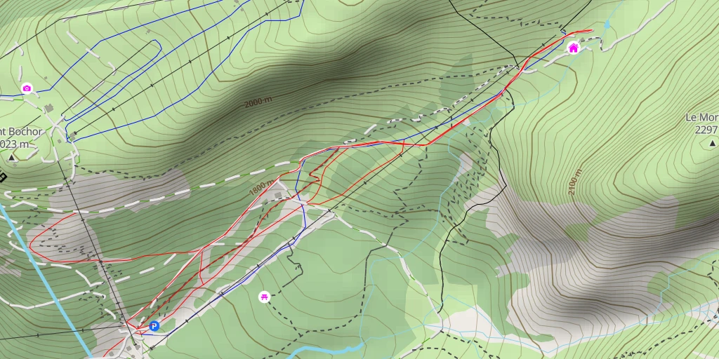 Map of the trail for Pont de la Glière - Pont de la Glière