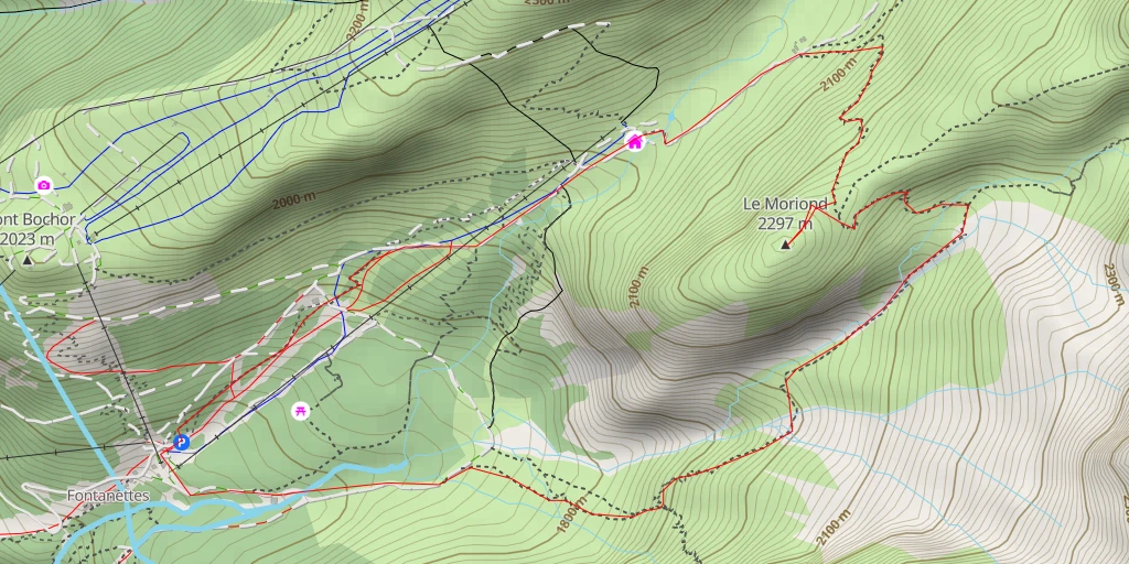 Map of the trail for Le Moriond