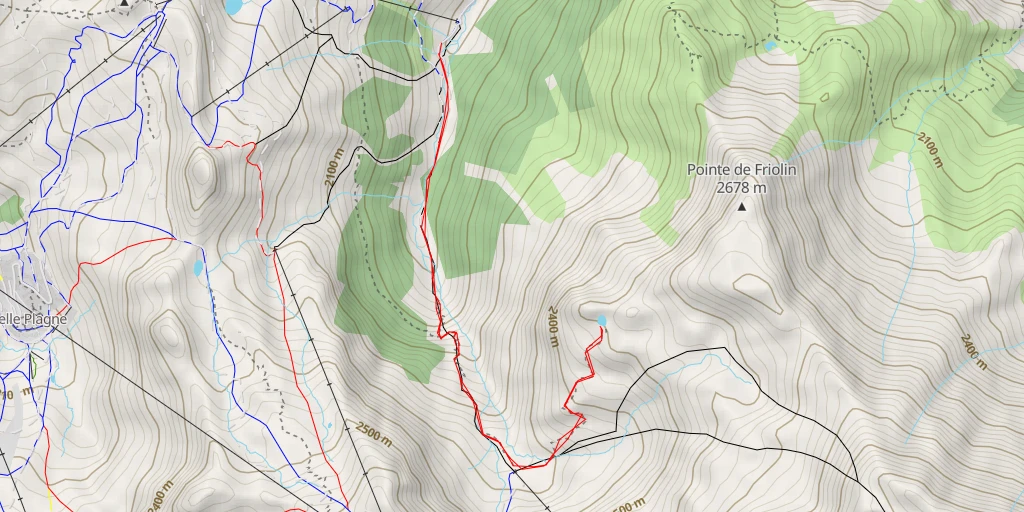 Map of the trail for Lac du Friolin