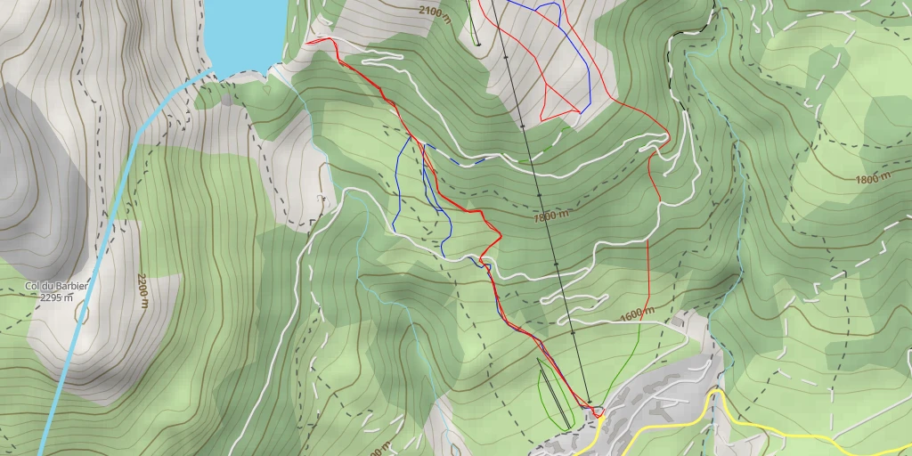 Map of the trail for Route des Barrages