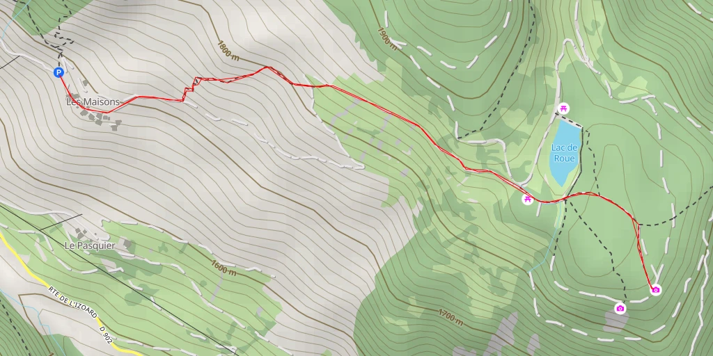 Map of the trail for Route de l'Izoard - Château-Ville-Vieille