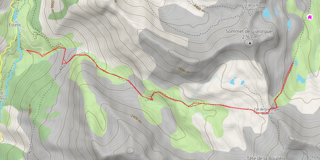 Map of the trail for Jallorgues Haute Sud