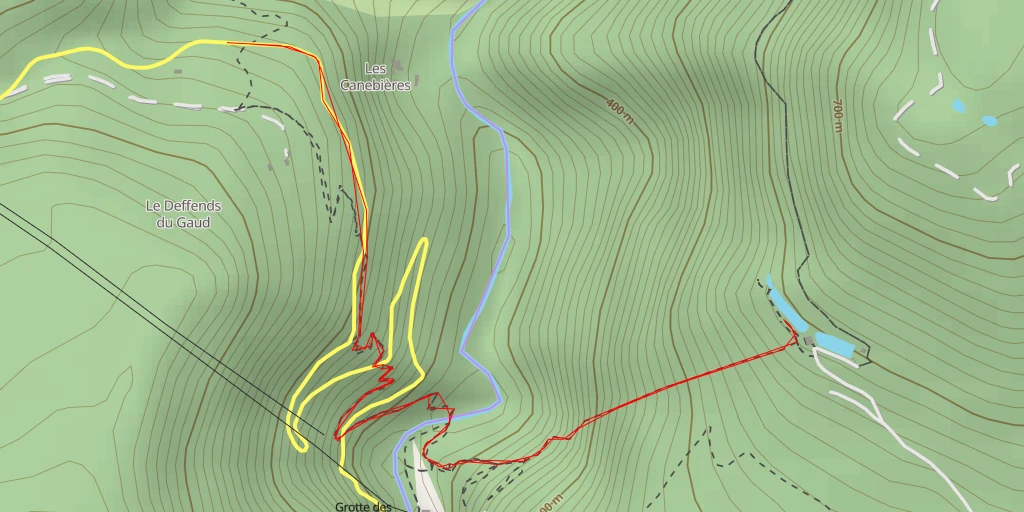 Carte de l'itinéraire :  Chemin des Bassins - Chemin des Bassins