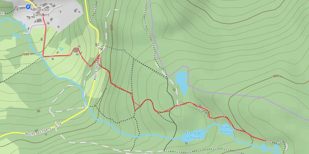 Carte de l'itinéraire :  Sentier Jean Tissot - Sentier Jean Tissot