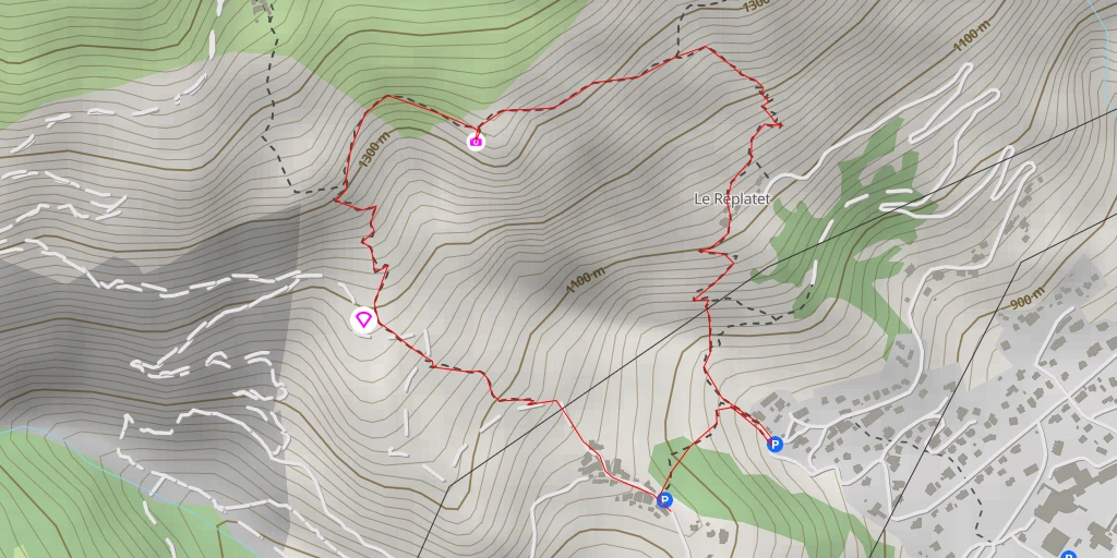 Map of the trail for Impasse des Epinettes