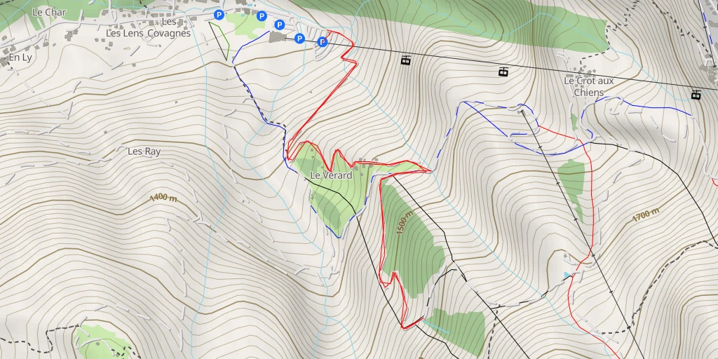 Map of the trail for Buvette de Montagne «Sur les Côtes» - Route des Ardoisières