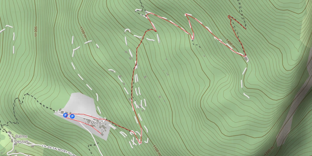 Map of the trail for Chemin rural de Bellecombe