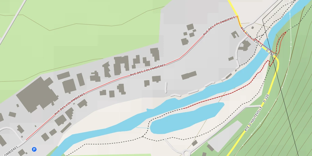 Map of the trail for Route de la Trinité