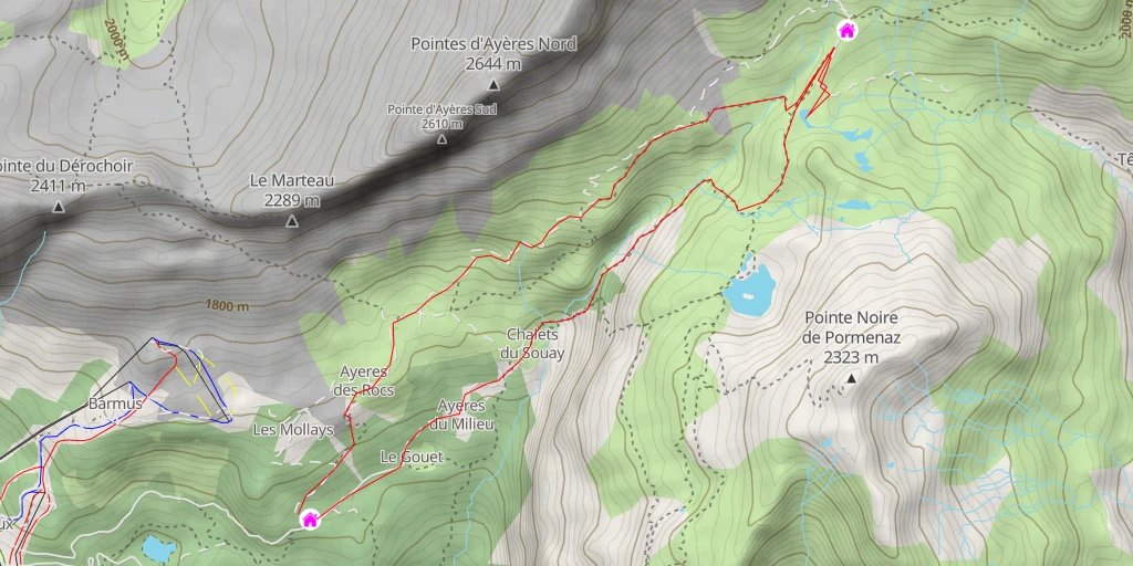 Carte de l'itinéraire :  Le Laouchet