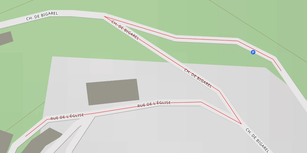 Map of the trail for Rue de l'Église - Montauroux