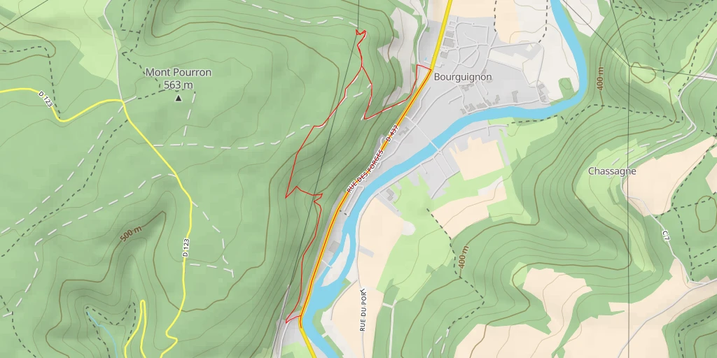 Map of the trail for Chemin de Warembourg