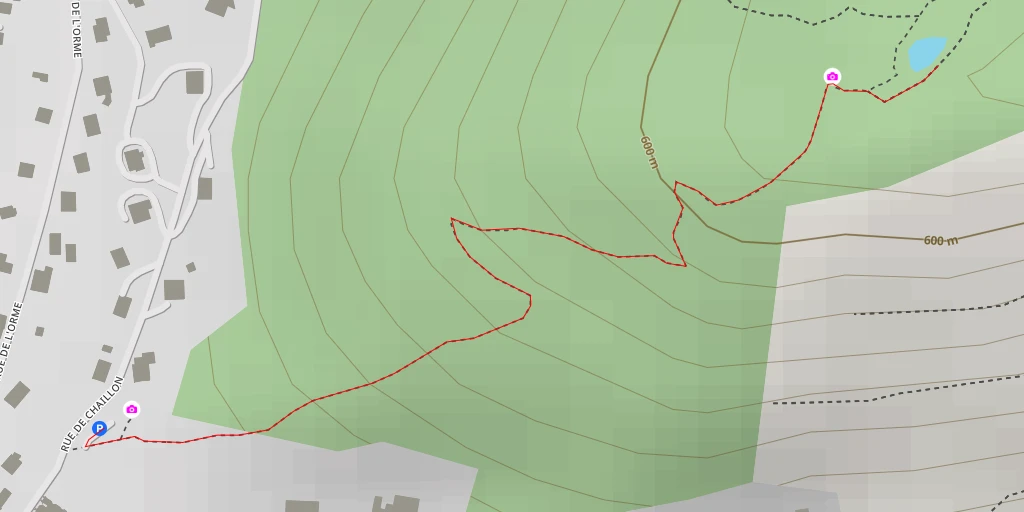 Carte de l'itinéraire :  Chemin des Genévriers