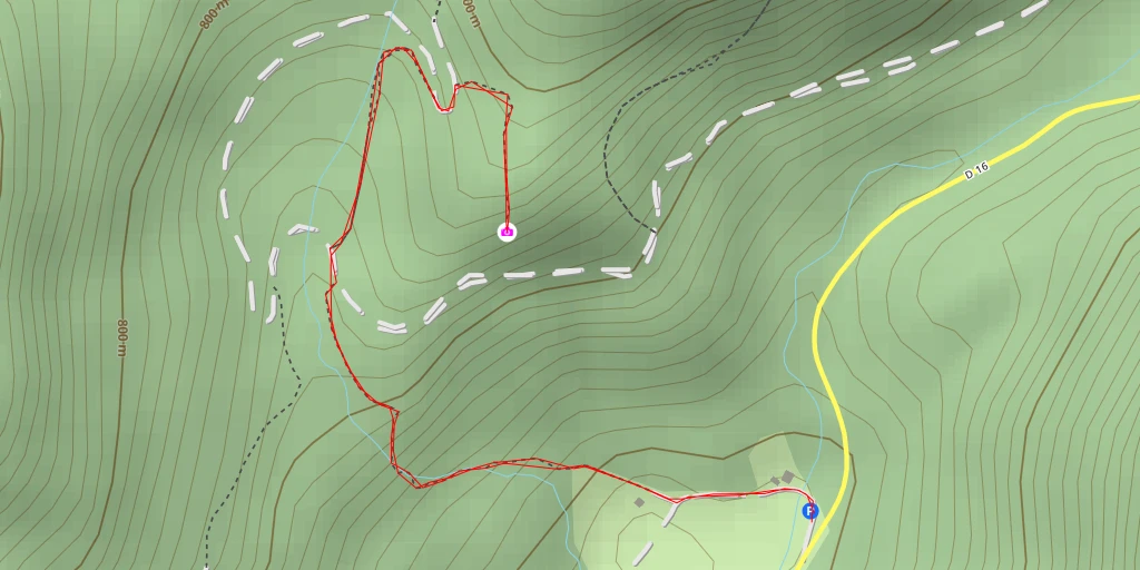 Map of the trail for Cascade de la Goutte des Saules