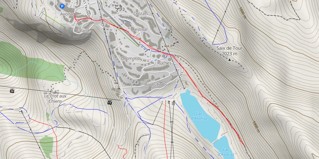 Map of the trail for Les Drobounes