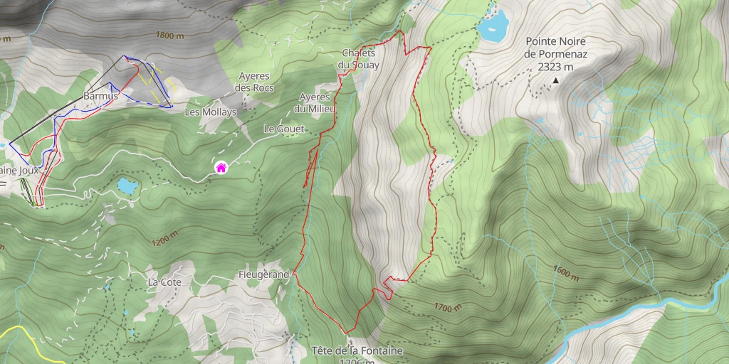 Map of the trail for La Turche La Chena de la Turche