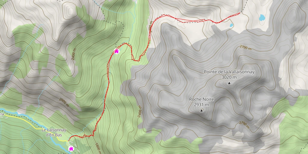 Map of the trail for Tête Rouge