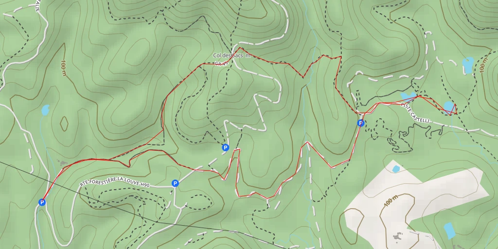 Map of the trail for Piste Castelli - Piste Castelli