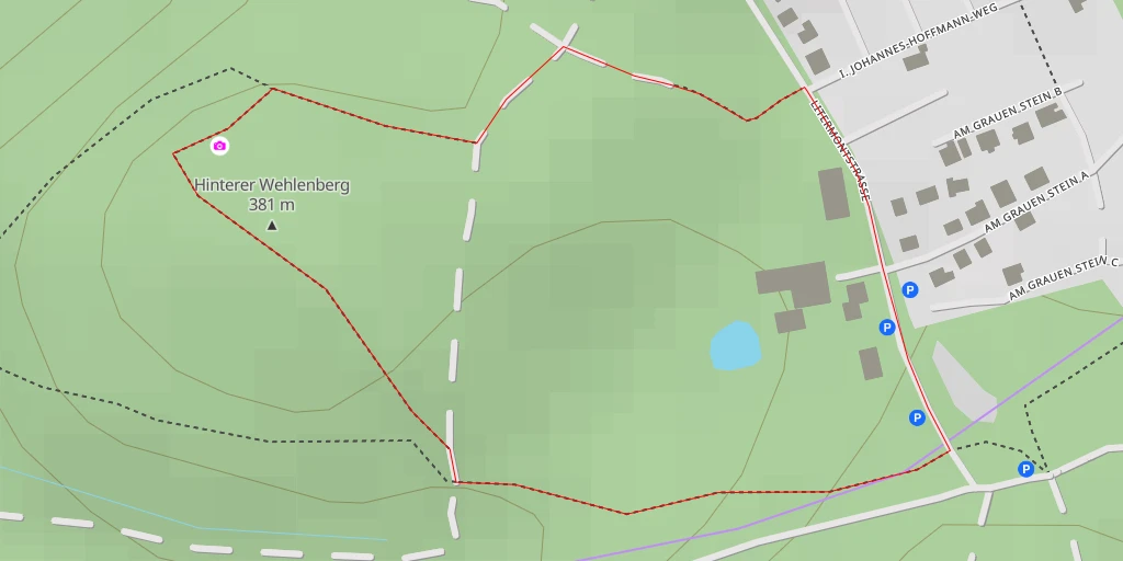 Map of the trail for Hinterer Wehlenberg